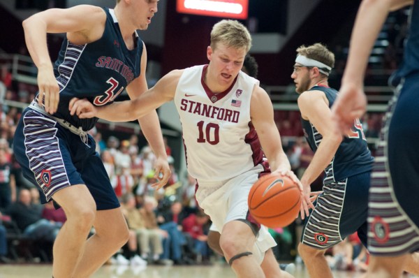 Junior forward Michael Humphrey struggled offensively in Wednesday's loss to the Gaels. (RAHIM ULLAH/The Stanford Daily)