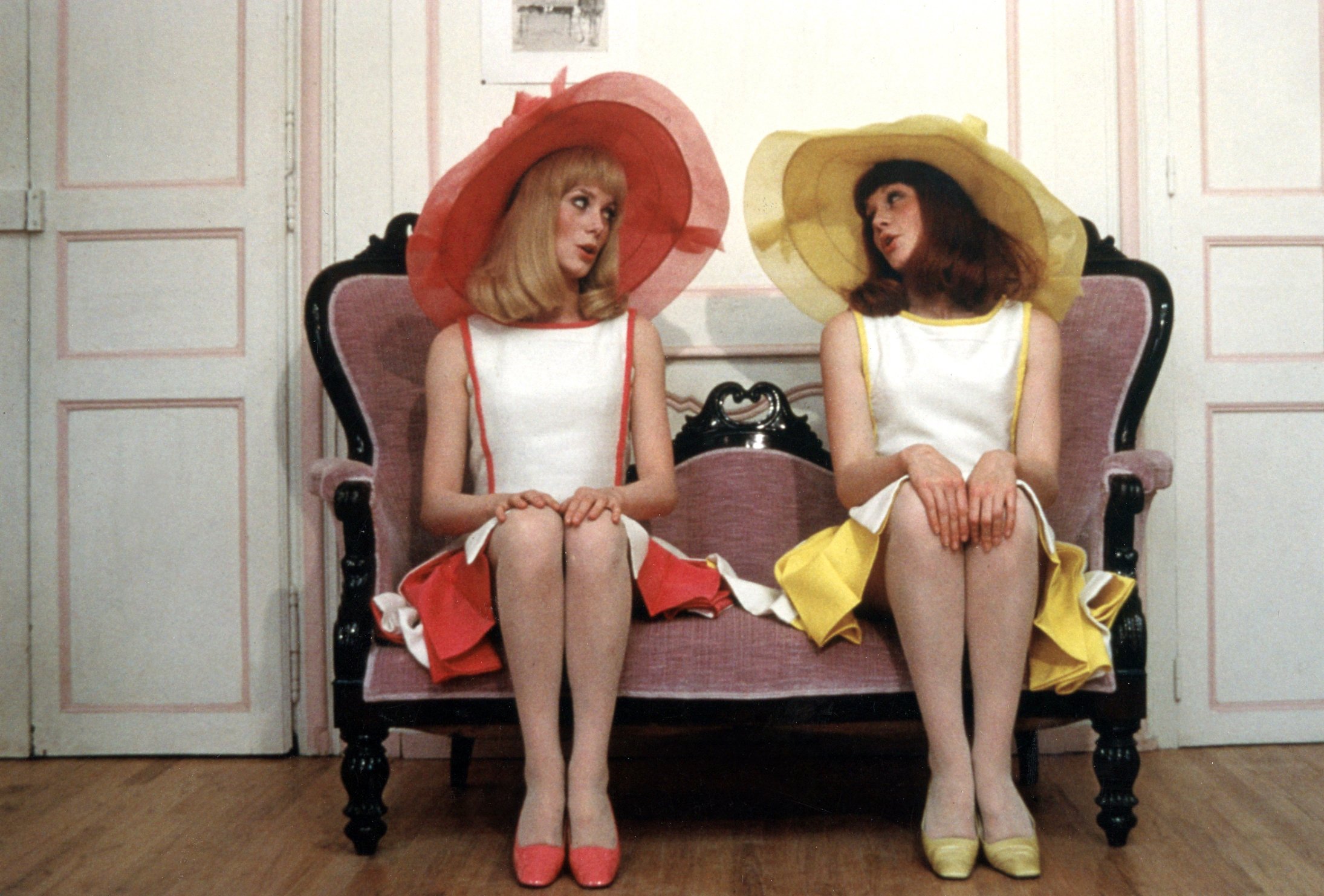 Catherine Deneuve and her sister Françoise Dorleac in Jacques Demy's "The Young Girls of Rochefort," a crucial influence on Chazelle's "La La Land." (Photo courtesy of Janus Films).