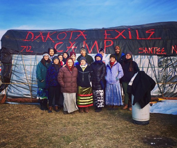 Over Thanksgiving break, 14 Stanford students and one alumnus traveled to Standing Rock, North Dakota to protest against DAPL (Courtesy of Isabella Robbins).