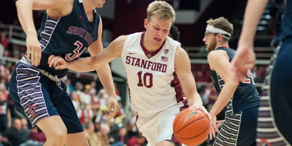 Micheal Humphrey scored a career high 27 points and 14 rebounds for his sixth career double double. Humphrey outperformed his statistics from last year's victory over UCLA, in which he contributed a pivotal 24 points to give Stanford the edge at home. (RAHIM ULLAH/The Stanford Daily)