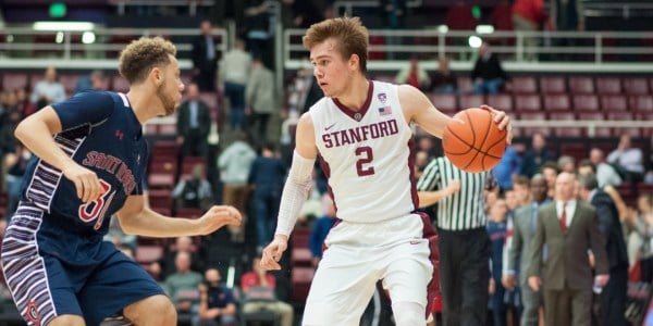 Junior guard Robert Cartwright set a career high in points scored  in the Cardinal's last matchup, against UCLA. When the Washington State Cougars come to town, Stanford will look to up its offensive output to secure its first conference win. (RAHIM ULLAH/The Stanford Daily)