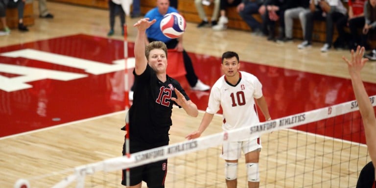 Sophomore Jordan Ewert led the Cardinal in a doubleheader against the defending champion and nation-leading Ohio State Buckeyes. While the Cardinal suffered two losses, No. 10 Stanford can rebound in conference play against upcoming opponents in the near future. (HECTOR GARCIA-MOLINA/isiphotos.com)