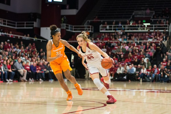 Senior guard Karlie Samuelson dropped 15 points to help her team to a 66-56 victory over Arizona State. Stanford travels to Washington State for its next game on Friday. The Cardinal has a 60-0 record against the Cougars that dates back to 1983. 
(RAHIM ULLAH/The Stanford Daily)