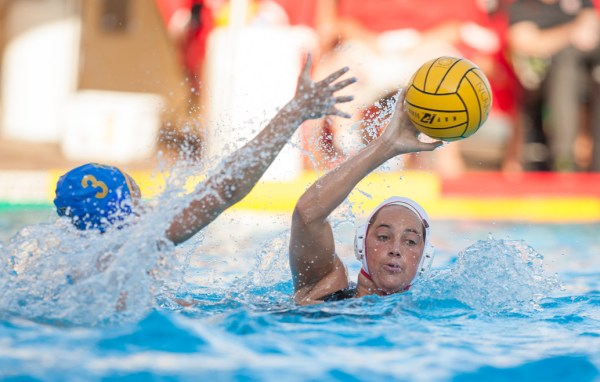 Senior Maggie Steffens scored a hat trick in the first quarter of Stanford's dominant victory over the No. 14 Long Beat State 49ers on Sunday. Steffens was just one of several offensive attack points for the Cardinal, as five scorers netted at least two goals. (MACIEK GUDRYMOWICZ/isiphotos.com)