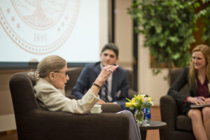 Justice Ruth Bader Ginsburg speaks on the Court, the state of women's rights, and a meaningful life
