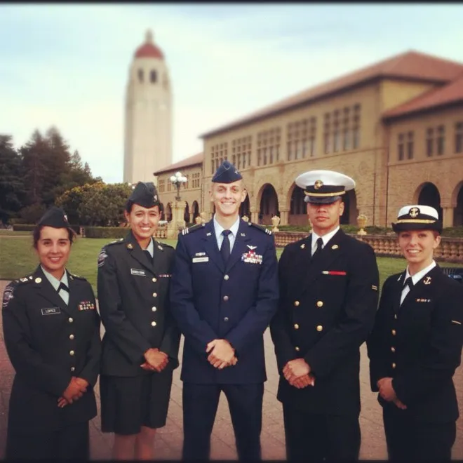 ROTC cadets at Stanford. Courtesy of Kaitlyn Beitez-Strine