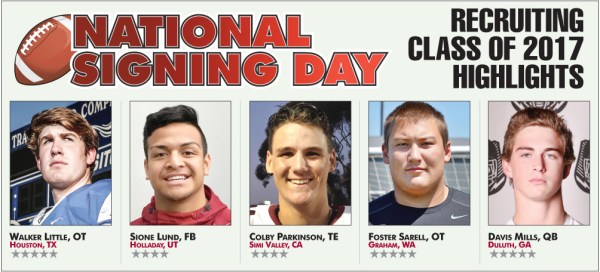 Five of Stanford's 19 recruits boast a No. 1 national position ranking from at least one rankings service. Offensive tackle Walker Little was named the top overall recruit in the nation by 247Sports. (DUREEZY ALVAREZ/The Stanford Daily)
