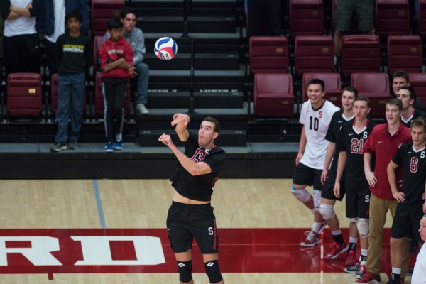 Against UCLA and UC Santa Barbara, the Cardinal will have to find offense from a variety of players, including fifth-year senior outside hitter Gabriel Vega, who led the team with 3.50 kills per set last weekend. (RAHIM ULLAH/ The Stanford Daily).