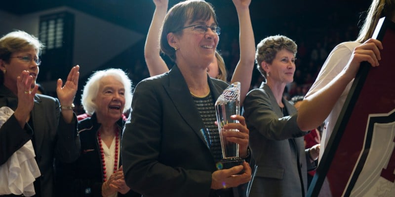 Tara VanDerveer became just the third coach in Division I basketball history to reach 1,000 wins, joining an elite tier of Pat Summitt and Mike Krzyzewski with a 58-42 win over USC on Friday night at Maples Pavilion. (DON FERIA/isiphotos.com)