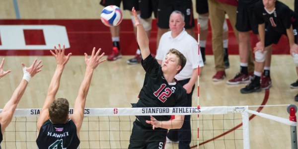 Sophomore outside hitter Jordan Ewert set a new career record for kills with 22 during Stanford's upset victory over No. 4 UCLA. (RAHIM ULLAH/The Stanford Daily)
