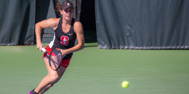 Senior Taylor Davidson has provided leadership for the Cardinal throughout the season. Stanford produced a resilient team effort on Sunday in its win over Vanderbilt. (SYLER PERALTA-RAMOS/The Stanford Daily)