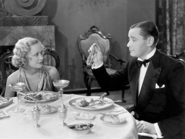 Herbert Marshall steals Miriam Hopkins' garter in Ernst Lubitsch's "Trouble in Paradise."