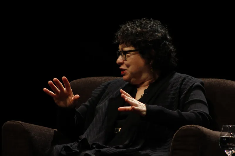 Sonia Sotomayor spoke at Memorial Auditorium on Friday (MICHAEL SPENCER/The Stanford Daily).