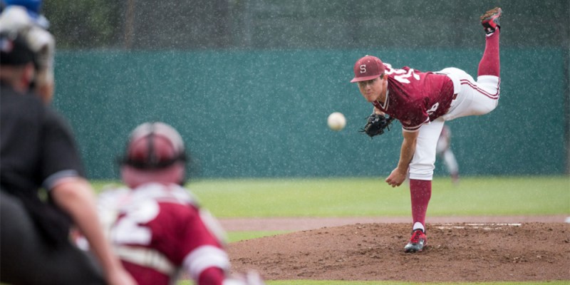 It was tough luck for sophomore pitcher Kris Bubic as he and the Cardinal team lost to Texas in the first game of a four-game series. Bubic allowed just one unearned run in 6.0 innings, but his team was not able to step up to the plate and take the game. (BOB DREBIN/isiphotos.com)