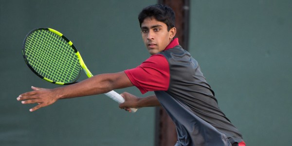 Sophomore Sameer Kumar has emerged as one of the leader for Stanford this season. Playing at the No. 2 spot, Kumar earned his 12th season victory this weekend and won both of his doubles matches. (JOHN TODD/isiphotos.com)