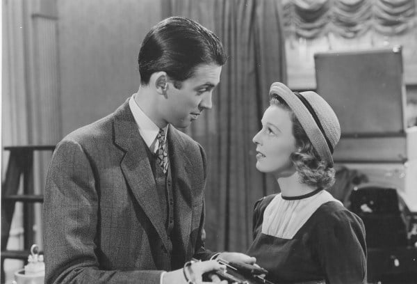 Jimmy Stewart and Margaret Sullavan hate each other but accidentally fall in love in Ernst Lubitsch's classic rom-com "The Shop Around the Corner" (1940). Courtesy of MGM.