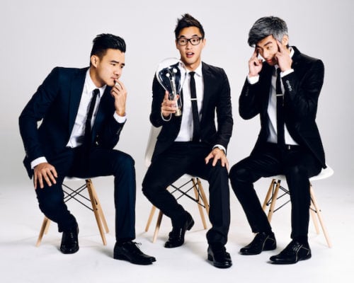 Philip Wang, Wesley Chan and Ted Fu, cofounders of the LA-based production company Wong Fu Productions (Courtesy of Wong Fu Productions).