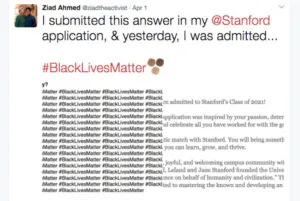 Admit's outside-the-box essay says #BlackLivesMatter — 100 times