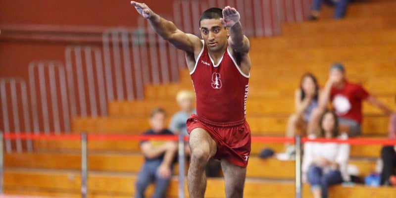 Senior Akash Modi once again helped the second-ranked Cardinal reach a dual victory for his final meet in Maples. Against Cal, Modi racked up four individual titles as he posted his third-best season performance (HECTOR GARCIA MOLINA/Stanford Athletics).