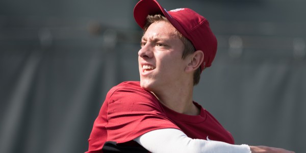 Junior David Wilczynski spurred the Cardinal shutout of the Utes as he helped Stanford sweep the doubles before providing the clinching victory in singles. Wilczynski's singles success on Saturday extended his winning streak to six games (LYNDSAY RADNEGE/isiphotos.com).