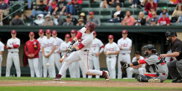 First baseman Matt Winaker hit a three-run homer in Game 3 against UCLA this weekend and is hitting .309 with 18 RBIs this season. The junior will look to carry his momentum into Stanford’s matchup against Cal on Tuesday night. (BOB DREBIN/isiphotos.com)