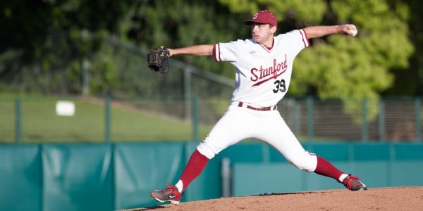 Senior Chris Castellanos pitched eight scoreless innings and recorded a career-high 12 strikeouts to complete the sweep of Arizona over the weekend. (MACIEK GUDRYMOWICZ/Courtesy)