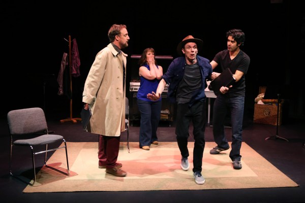 Cassidy Brown, Patricia Austin, Alan Coyne and Damien Seperi in 'Autobiography of a Terrorist' (Vahid Zamani, Golden Thread Productions).