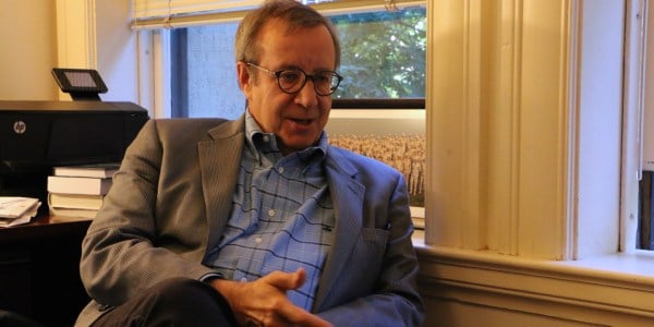 The Daily sat down with the former president of Estonia, a Distinguished Visiting Fellow at Stanford (KEVIN HSU/The Stanford Daily).