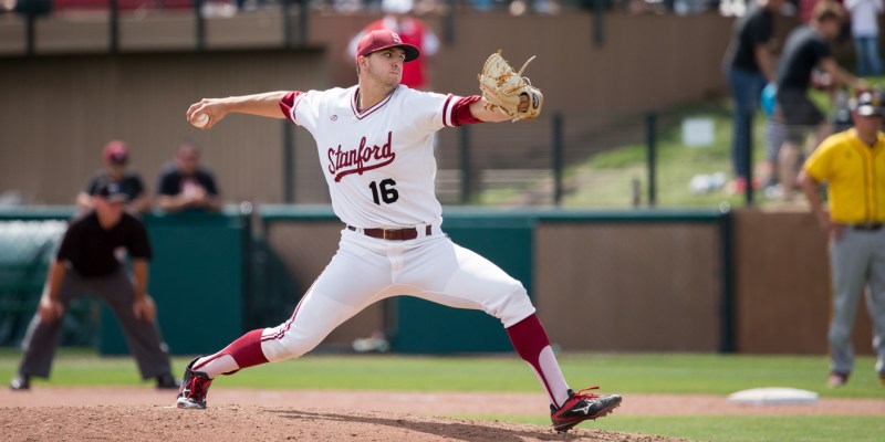 Junior closer Colton Hock recorded his 13th save of the season on Friday to tie the single-season school record first set in 1987. The Friday win came in the first game of a three-game series at Arizona State. The Cardinal stretched their win streak to 11 before a Sunday loss. (BOB DREBIN/Courtesy)