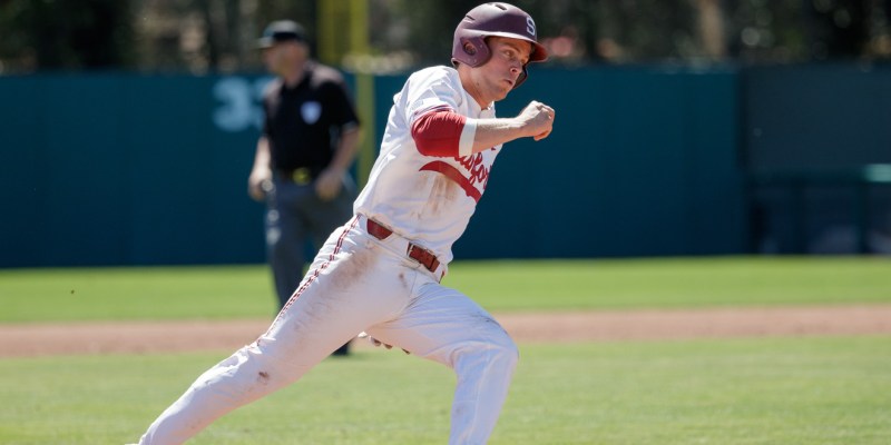 Sophomore Nico Hoerner celebrated his 20th birthday with a game-winning single in the tenth inning on Saturday against Cal. The Cardinal won both of their weekend games against the Golden Bears. (BOB DREBIN/Courtesy).