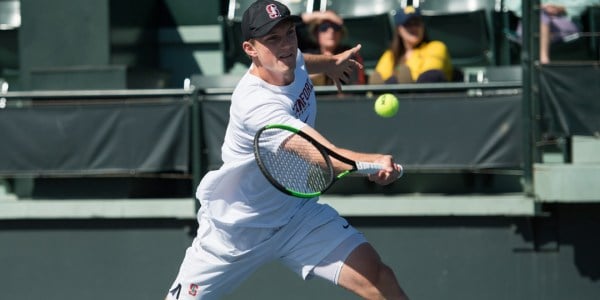 Junior Tom Fawcett has been Stanford's ace for three seasons, currently ranked eleventh in the nation. Fawcett will play in the NCAA singles championships next week. (LYNDSAY RADNEDGE/isiphotos.com)