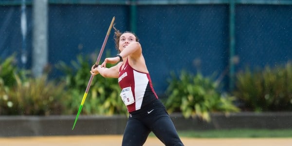 Mackenzie Little, this season's Pac-12 javelin Champion, is one of 21 Cardinal women competing in the NCAA West Preliminaries this weekend. Little is sitting at the No. 1 seed and will look to qualify for the NCAA finals. (David Bernal/ David Bernal Photography)