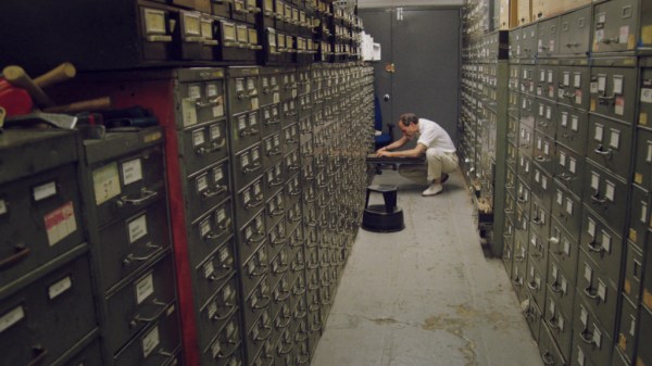 Last remaining archivist Jeff Roth searches the New York Times Morgue.