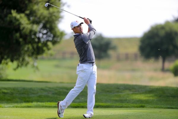 Sophomore Isaiah Salinda hit under par in his first two rounds of the NCAA Championships, finishing even after Round Three,
 when the Cardinal were eliminated from the field.
 (BOB DREBIN/isiphotos.com)