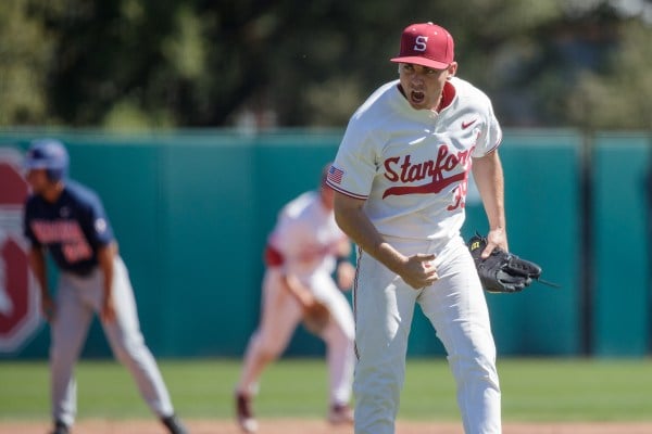 Senior Chris Castellanos had the game of his life, pitching a complete game 4-hitter against a potent BYU offense to preserve the Stanford bullpen for its nightcap matchup against Cal State Fullerton. He retired 11 in a row at one point and only made one mistake on a fifth-inning solo homer. (BOB DREBIN/isiphotos.com)