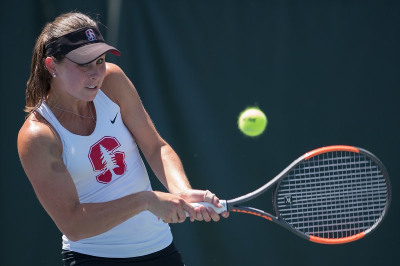 Senior Taylor Davidson compiled a 93-41 overall singles record during her time on the Farm,
 competing primarily at the Nos. 1 and 2 spots.
 Davidson helped lead the Cardinal to a national title in 2016. (LYNDSAY RADNEDGE/isiphotos.com)