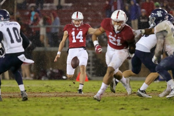 Junior punter and kickoff man Jake Bailey will be one of the few returning pieces for the Stanford special teams unit, which needs to replace Conrad Ukropina, Christian McCaffrey and Dallas Llloyd.(BOB DREBIN/isiphotos)