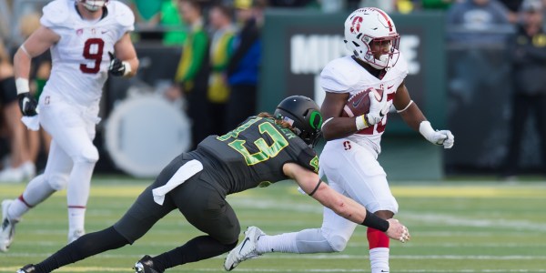 Stanford is 1-2 against Oregon in the last three matchups. Will junior running back Bryce Love (right) continue his dominance of college football against the Ducks?(DAVID BERNAL/isiphotos.com)