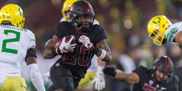Junior running back Bryce Love (above) has been on a tear for the Cardinal with 1,387 rushing yards -- which leads the nation.(GRANT SHORIN/isiphotos.com)