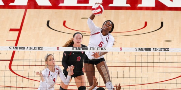 Junior middle blocker Tami Alade (above) leads the Pac-12 with a .401 attack percentage.(BOB DREBIN/isiphotos.com)