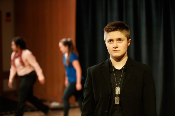Hannah Miller '19 is the eponymous 'Hamlet' in [wit]'s fall production. (Courtesy of Frank Chen)