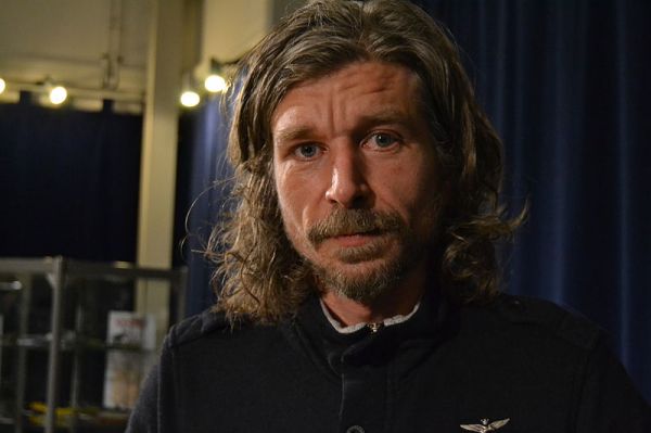 Norwegian author Karl Ove Knausgård at the city library in Lund, Sweden. (Courtesy of Robin Lindsborg)