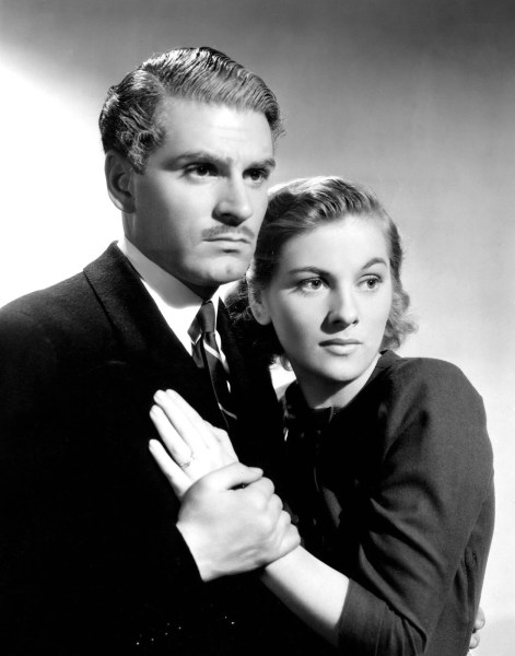Laurence Olivier and Joan Fontaine in the 1940 film "Rebecca." (Courtesy of Silver Screen Magazine)