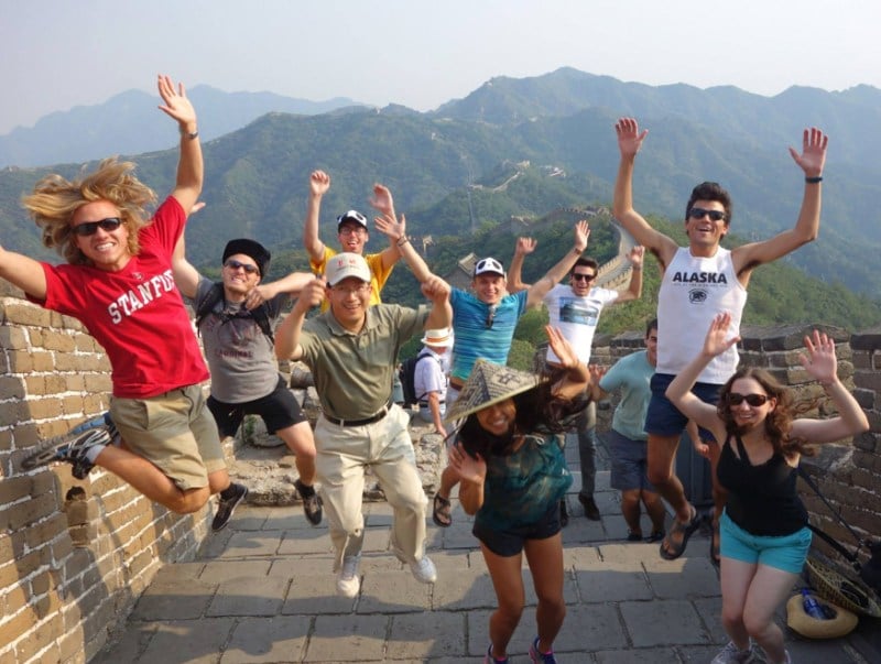 Students at a Stanford trip in China (Courtesy of Wesley Koo).