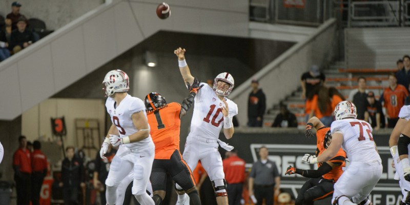 Senior quarterback Keller Chryst (10, above) played poorly against Oregon State. He will have to face cold and harsh conditions in Pullman against Washington State.(JOHN TODD/isiphotos.com)