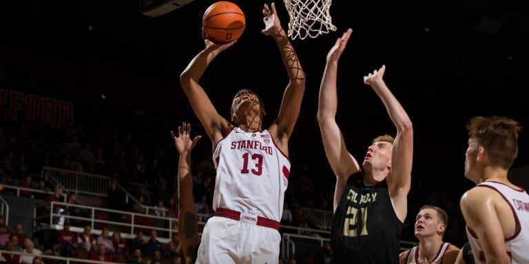 Forward Oscar Da Silva had 12 points and 17 rebounds against Eastern Washington on Tuesday. Despite the freshman's performance, the Cardinal dropped the game by a 67-61 decision. (MIKE RASAY/isiphotos.com)