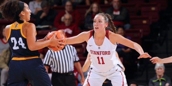 Alanna Smith (above) spurred the Cardinal last week in Las Vegas.  The junior had two double-doubles in three games while scoring 33 points against OSU on Saturday. (BOB DREBIN/isiphotos.com)
