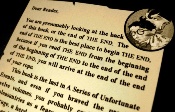 The final segment of Lemony Snicket's 'A Series of Unfortunate Events.' (Courtesy of Flickr)