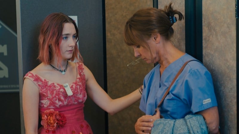 Saoirse Ronan and Laurie Metcalf play daughter and mother in Greta Gerwig's LADY BIRD. Photo: Merie Wallace/A24.
