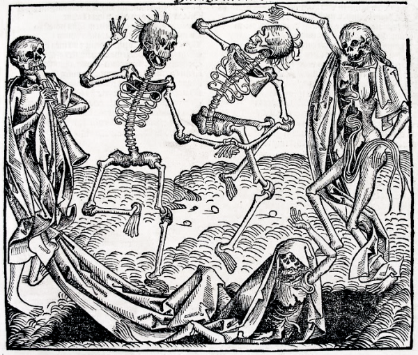 "The Danse of Death" (1493) by Michael Wolgemut. Courtesy of Wikimedia Commons.